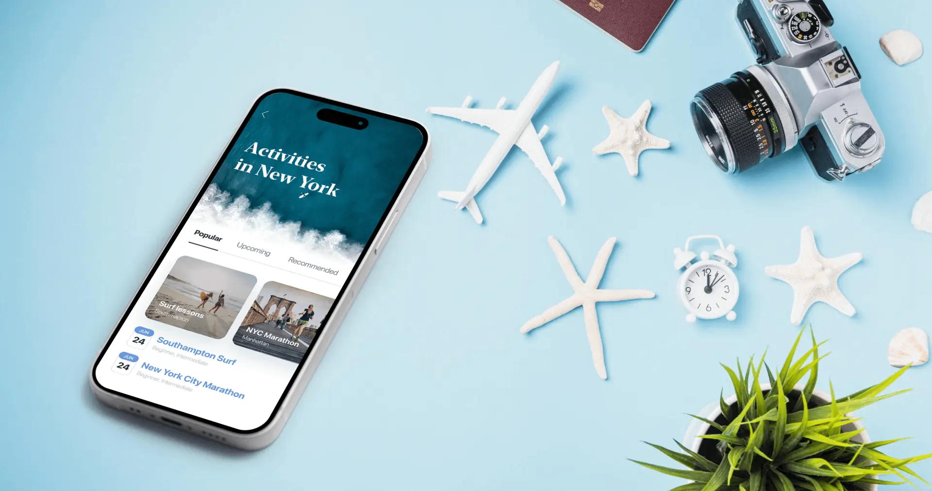 A scoped mobile product design - travel app booking screens